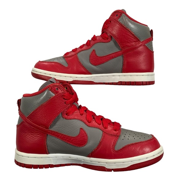 Nike Dunk High Retro QS UNLV Varsity Red Gray 2016 Sneaker Size WMS 6 Boys 4.5 - Picture 2 of 7